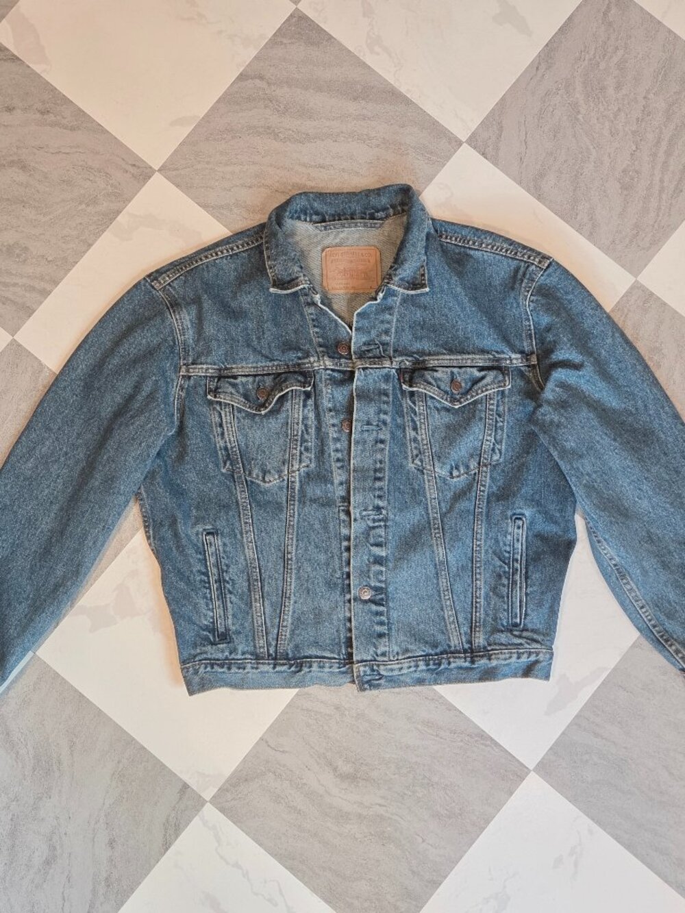 Vintage 1994 Levi’s Denim Trucker Jacket Men’s M 90s Blue Jean 75525 - Picture 2 of 7